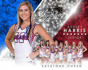 Cheer - v.3 - Signature Player - H T&I Poster/Banner-Photoshop Template - Photo Solutions