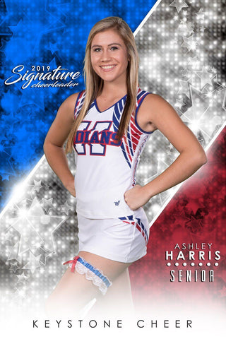 Cheer- v.3 - Signature Player - V Poster/Banner-Photoshop Template - Photo Solutions