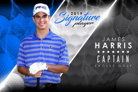 Golf- v.3 - Signature Player -H Poster/Banner-Photoshop Template - Photo Solutions