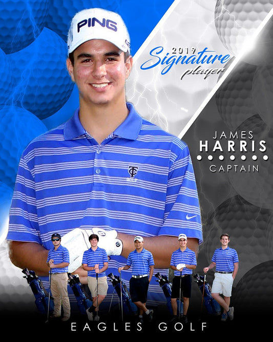 Golf- v.3 - Signature Player - V T&I Poster/Banner-Photoshop Template - Photo Solutions