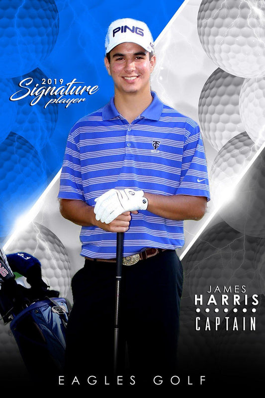 Golf- v.3 - Signature Player - V Poster/Banner-Photoshop Template - Photo Solutions