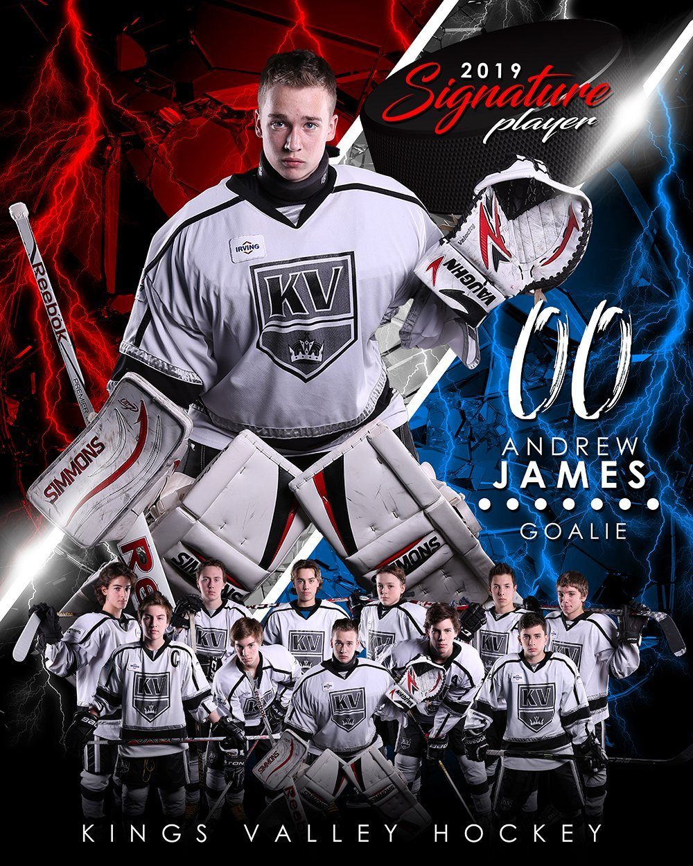 Hockey - v.3 - Signature Player - V T&I Poster/Banner-Photoshop Template - Photo Solutions