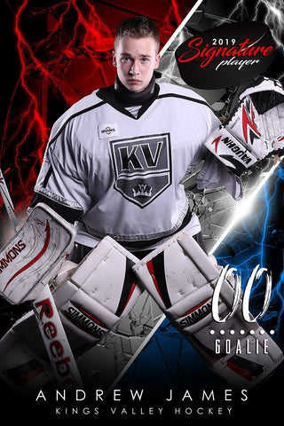 Hockey - v.3 - Signature Player - V-Photoshop Template - Photo Solutions