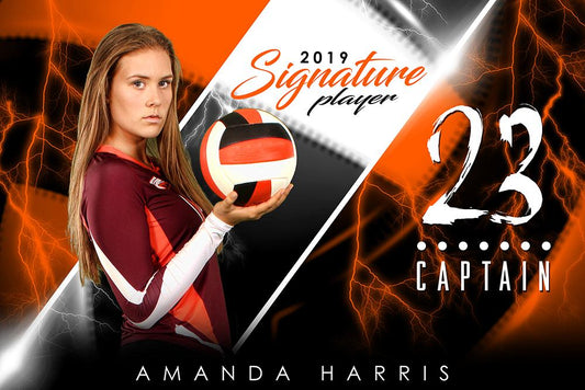 Volleyball - v.3 - Signature Player - H Poster/Banner-Photoshop Template - Photo Solutions