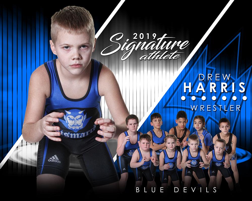 Wrestling - v.3 - Signature Player - H T&I Poster/Banner-Photoshop Template - Photo Solutions