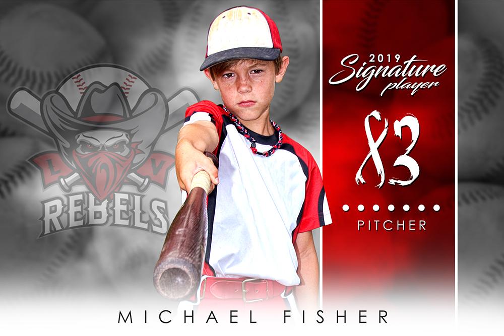 Baseball - v.1 - Signature Player - H-Photoshop Template - Photo Solutions