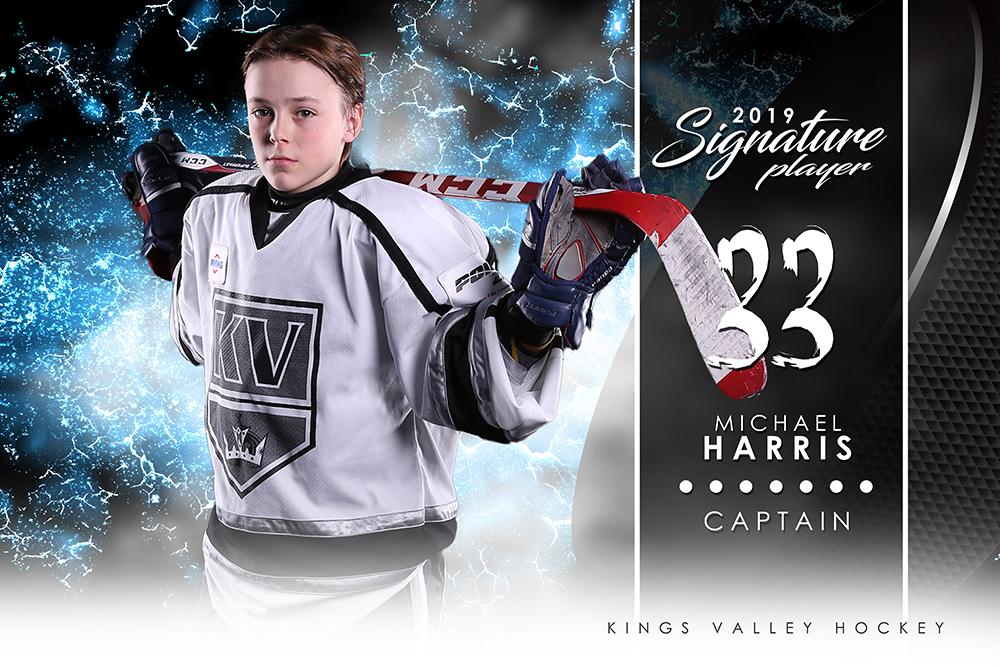 Hockey - v.1 - Signature Player - H-Photoshop Template - Photo Solutions