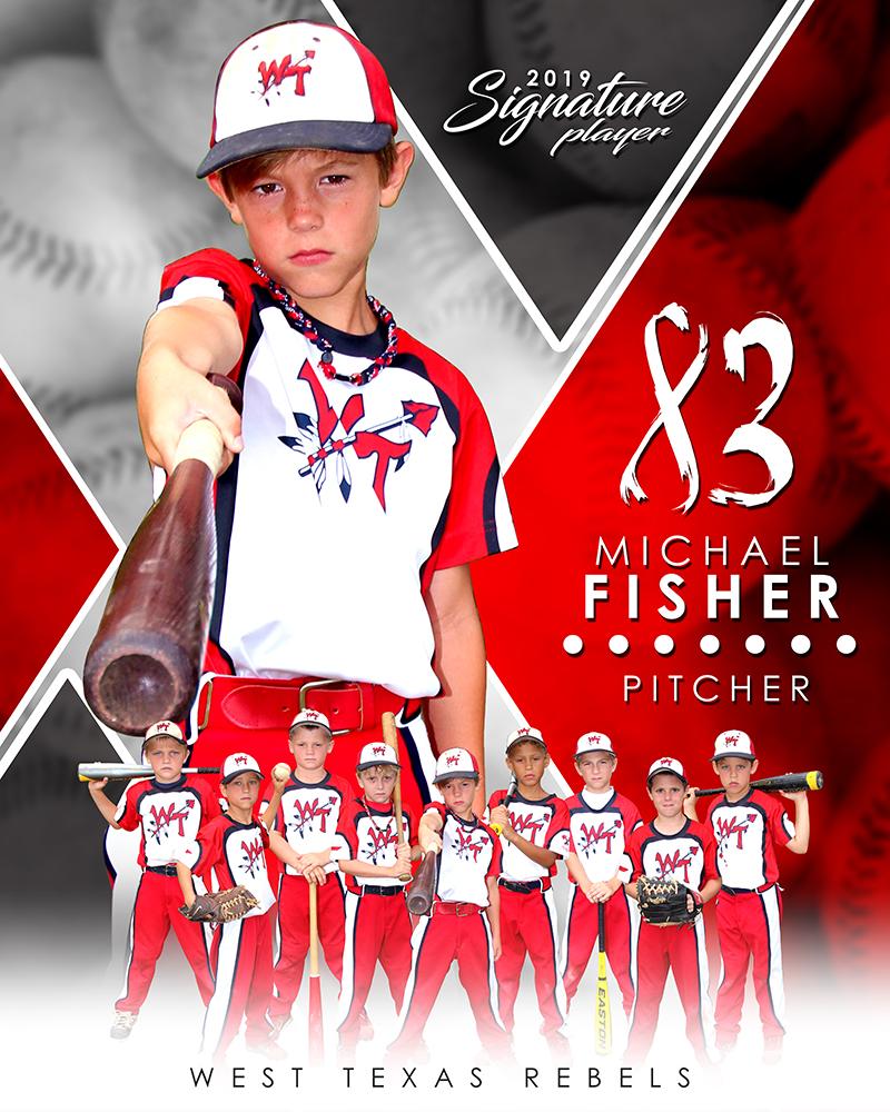 Baseball - v.2 - Signature Player - V T&I Poster/Banner-Photoshop Template - Photo Solutions
