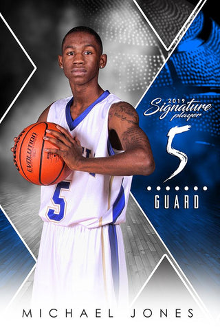 Basketball - v.2 - Signature Player - V Poster/Banner-Photoshop Template - Photo Solutions