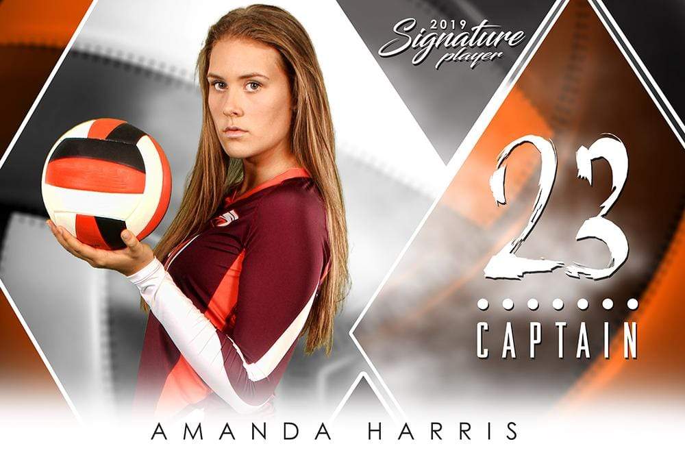 Volleyball - v.2 - Signature Player - H-Photoshop Template - Photo Solutions