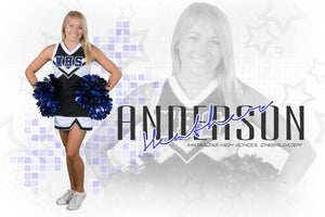 Cheer - Signature Series - Player Banner & Poster Template H-Photoshop Template - Photo Solutions