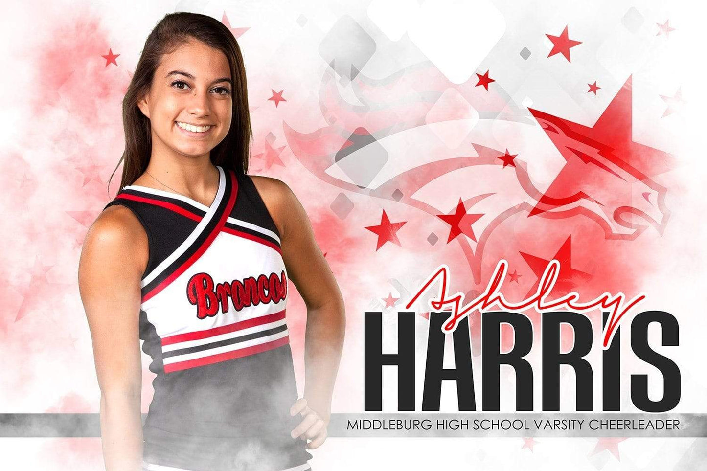 Urban Cheer Stars - Signature Series - Player Banner & Poster Template H-Photoshop Template - Photo Solutions
