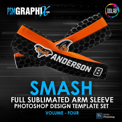 Smash - V4 - Arm Sleeve Photoshop Template-Photoshop Template - PSMGraphix