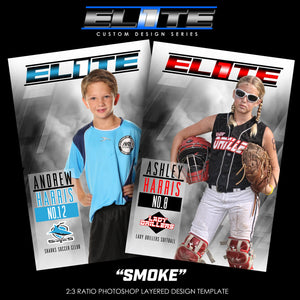 Smoke - Elite Series - Player Banner & Poster Photoshop Template-Photoshop Template - PSMGraphix