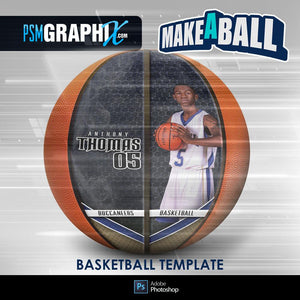 Smokescreen - V.1 - Basketball (Full Size)  - Make-A-Ball Photoshop Template-Photoshop Template - PSMGraphix