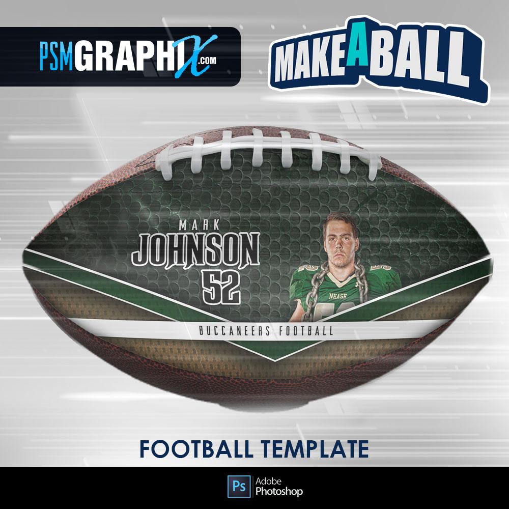 Smokescreen - V.1 - Football (Full Size)  - Make-A-Ball Photoshop Template-Photoshop Template - PSMGraphix