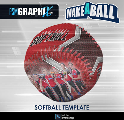 Smokescreen - V.1 - Softball - Make-A-Ball Photoshop Template-Photoshop Template - PSMGraphix