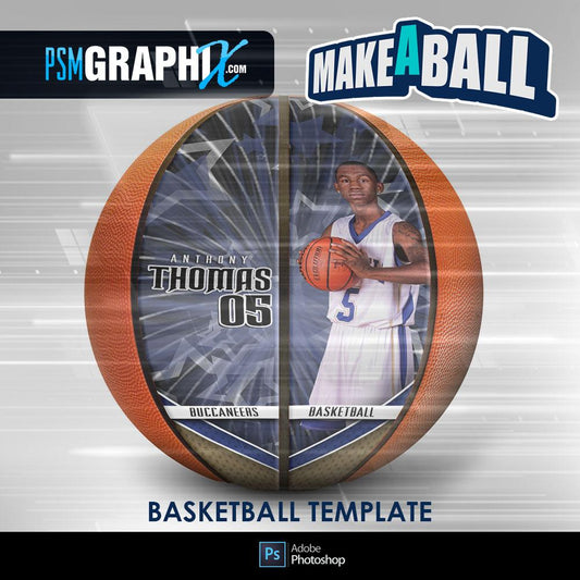 Spirit - V.1 - Basketball (Full Size)  - Make-A-Ball Photoshop Template-Photoshop Template - PSMGraphix