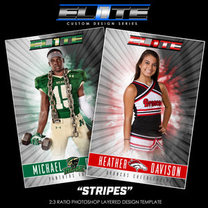 Stripes - Elite Series - Player Banner & Poster Photoshop Template-Photoshop Template - PSMGraphix