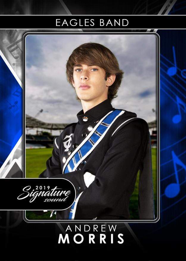 Signature Player - Band- V2 - Drop-In Trading Card Template-Photoshop Template - Photo Solutions