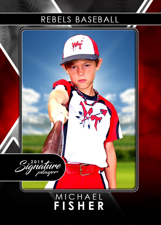 Signature Player - Baseball - V2 - Drop-In Trading Card Template-Photoshop Template - Photo Solutions