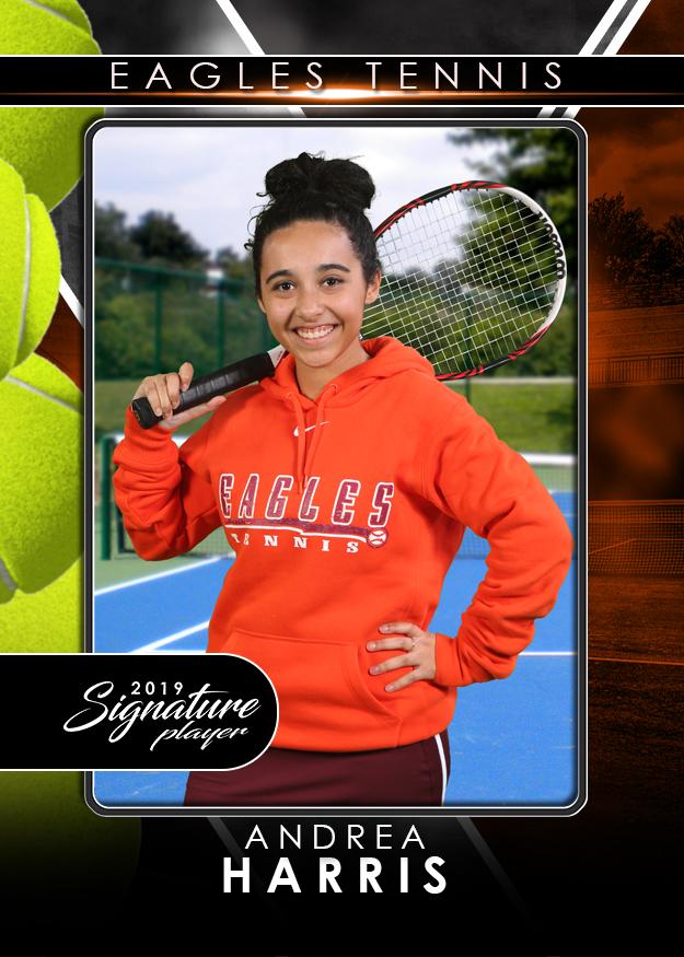 Signature Player - Tennis - V2 - Drop-In Trading Card Template-Photoshop Template - Photo Solutions