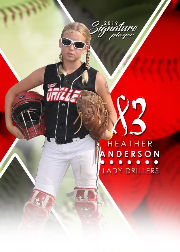 Signature Player - Softball - V2 - Extraction Trading Card Template-Photoshop Template - Photo Solutions