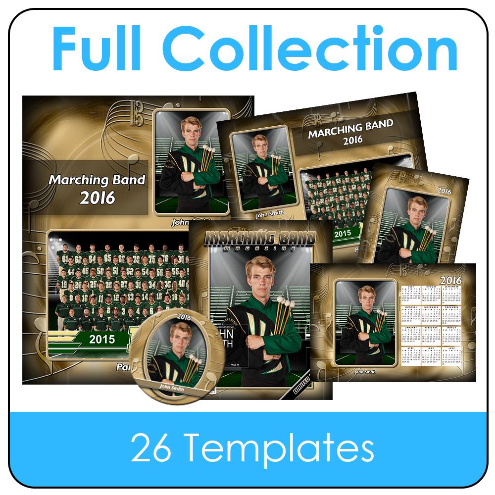 Band Gold - T&I - Full Drop In Collection-Photoshop Template - Photo Solutions