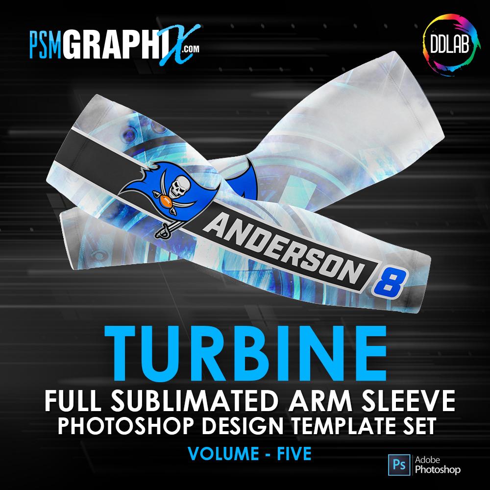 TURBINE - V5 - Arm Sleeve Photoshop Template-Photoshop Template - PSMGraphix