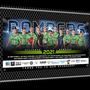 Bomber - Cinema Series - 4'x8' Team Field Banner-Photoshop Template - PSMGraphix