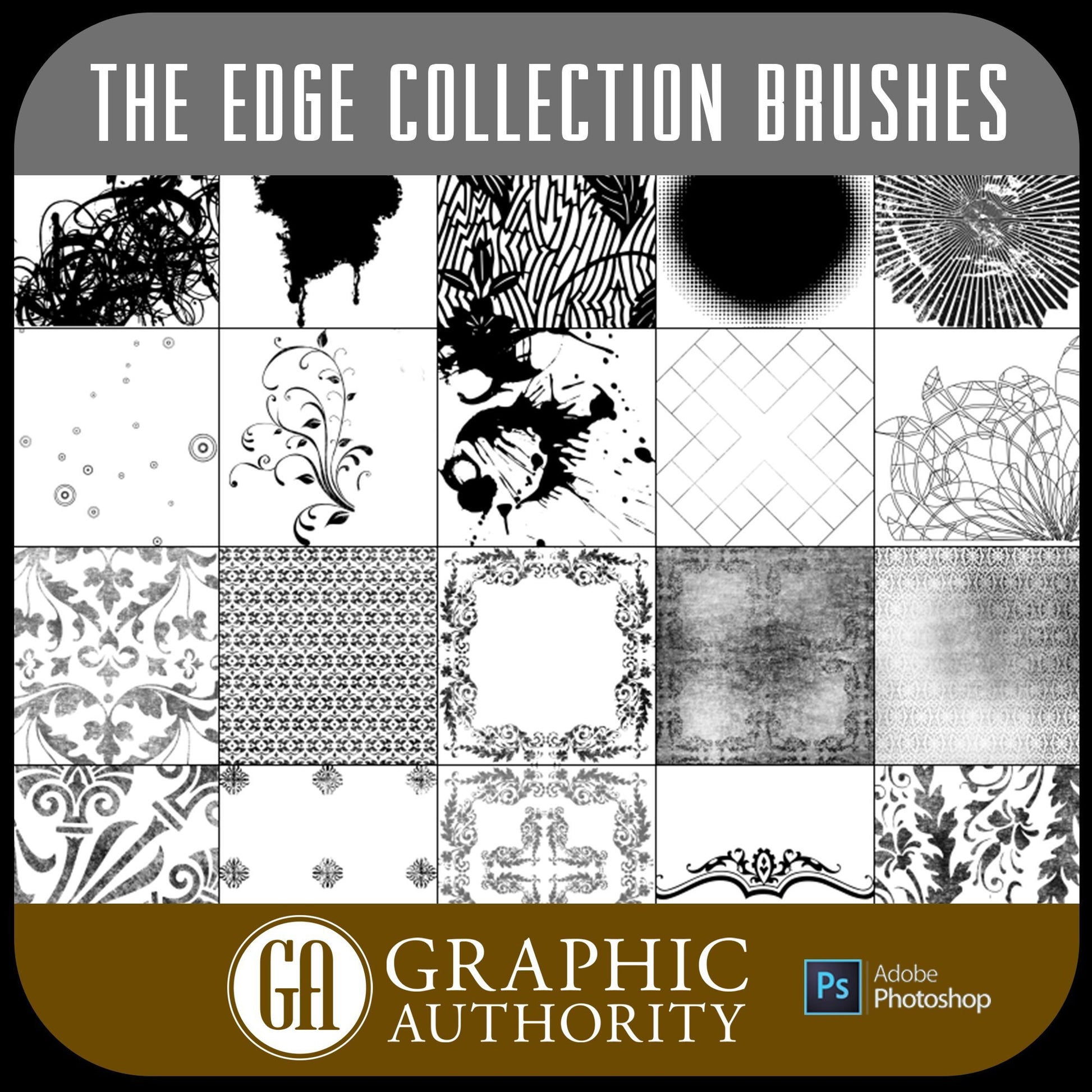 The Edge Collection - Photoshop ABR Brushes-Photoshop Template - Graphic Authority