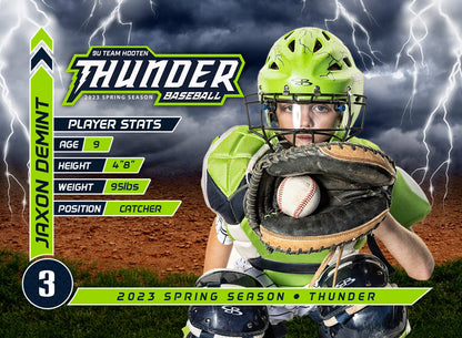 Thunder - Phoenix Series - Trading Card Template-Photoshop Template - PSMGraphix