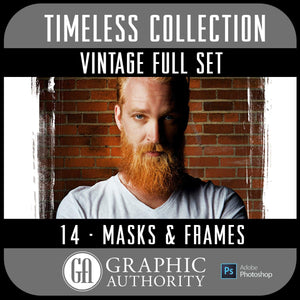 Timeless - Vintage Image Masks & Frames - Full Collection-Photoshop Template - Graphic Authority