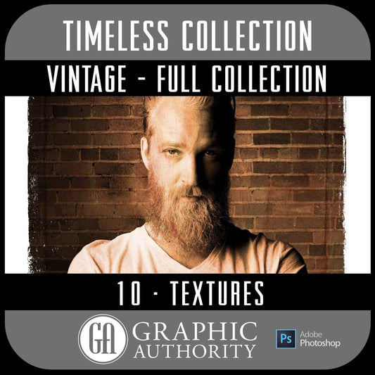 Timeless - Vintage - Textures - Full Collection-Photoshop Template - Graphic Authority