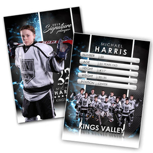 Signature Player - Hockey - V1 - Extraction Trading Card Template-Photoshop Template - Photo Solutions