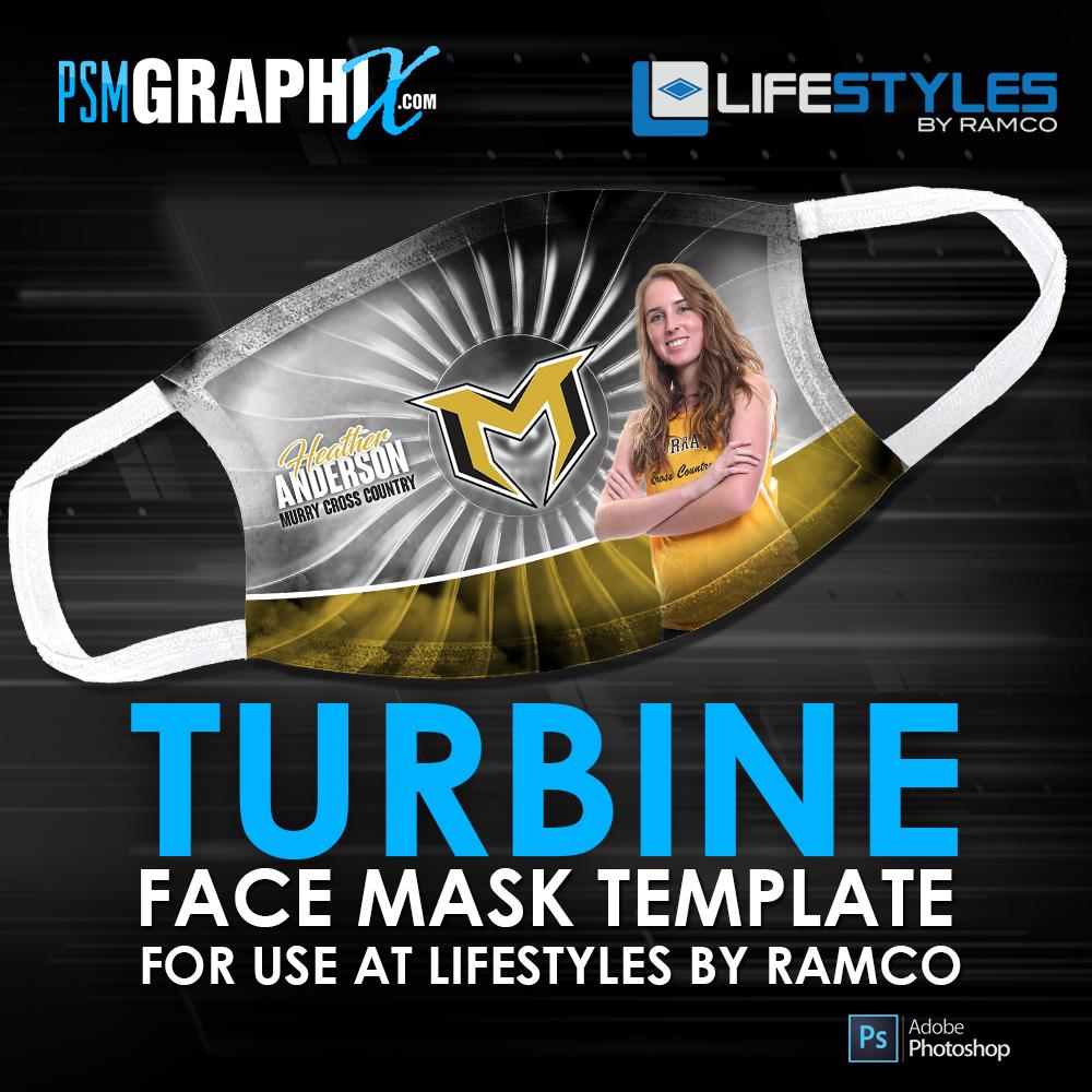 Turbine - Face Mask Template (Ramco)-Photoshop Template - PSMGraphix