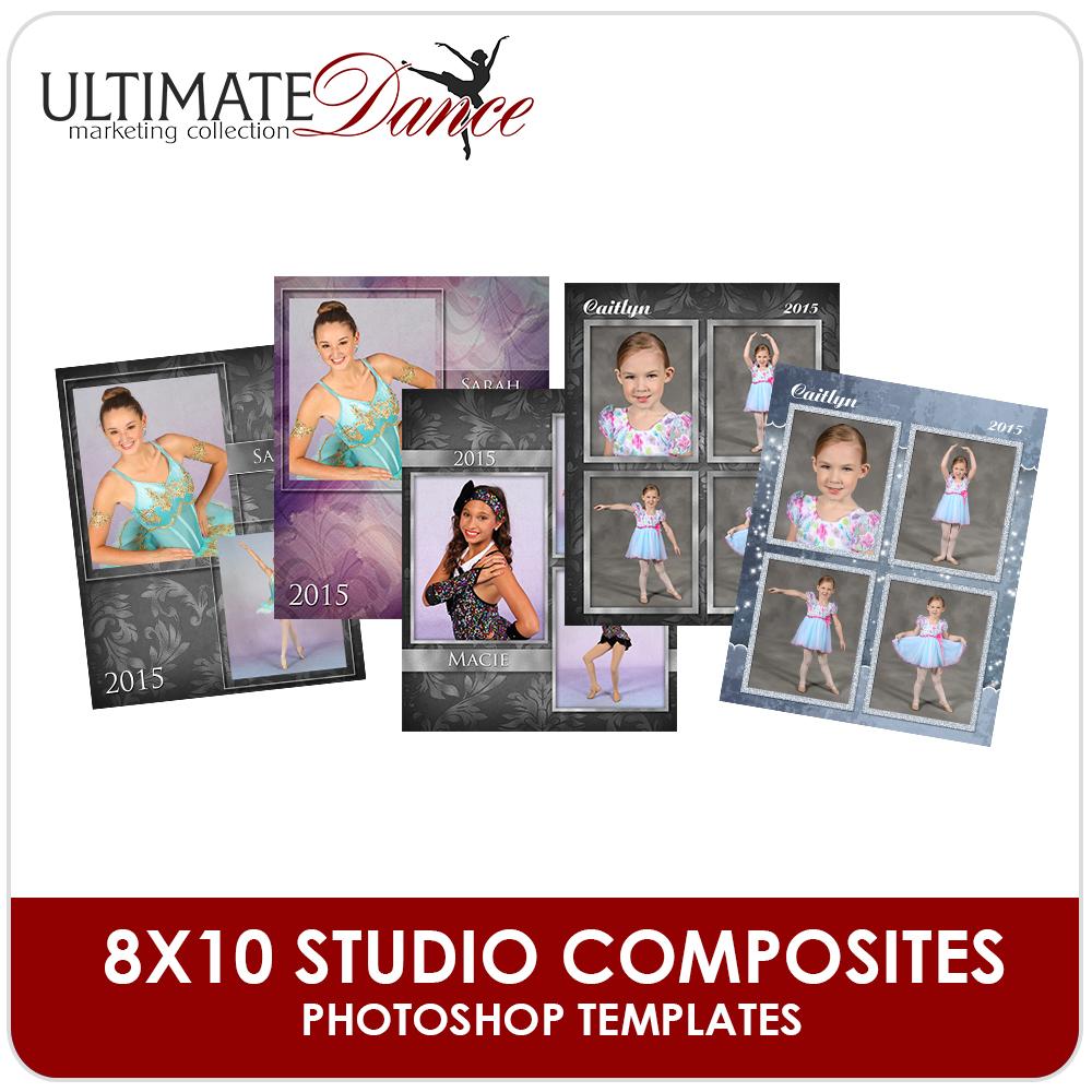 8x10 Multi-Pose Drop In Templates - Ultimate Dance Marketing-Photoshop Template - Photo Solutions