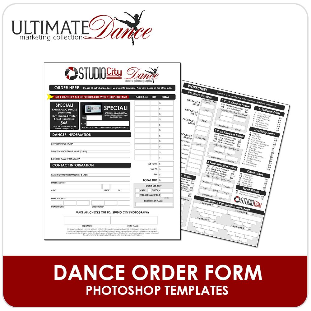 Order Forms - Ultimate Dance Marketing-Photoshop Template - Photo Solutions