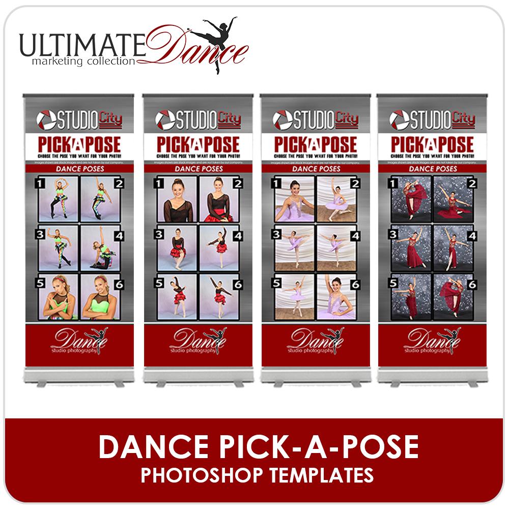 Pick A Pose Banner Stand Templates - Ultimate Dance Marketing-Photoshop Template - Photo Solutions