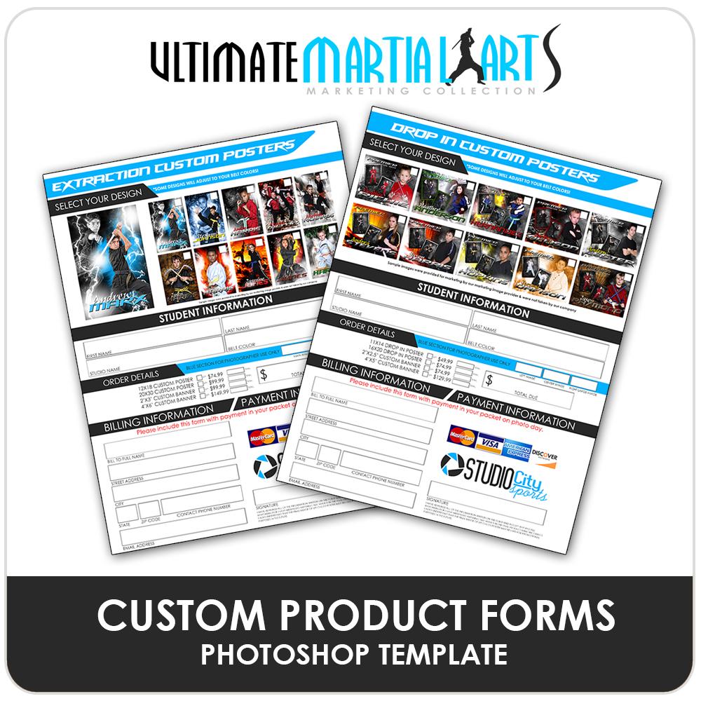 Custom Product Order Forms - Ultimate Martial Arts Marketing-Photoshop Template - Photo Solutions
