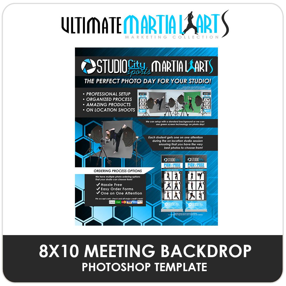 Studio Meeting Backdrop - Ultimate Martial Arts Marketing-Photoshop Template - Photo Solutions