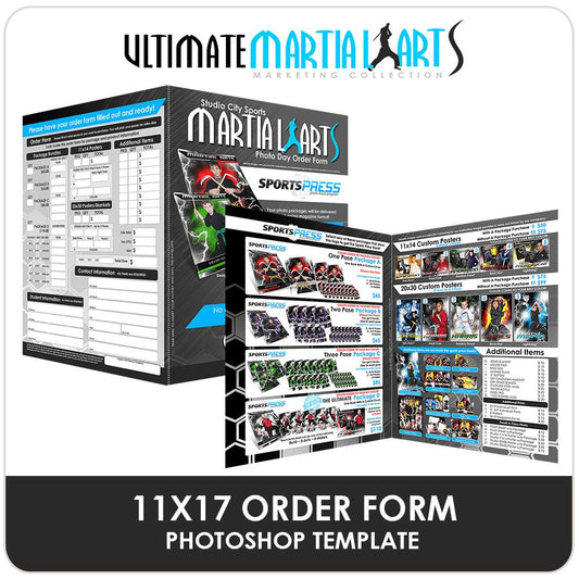 11x17 Order Form - Ultimate Martial Arts Marketing-Photoshop Template - Photo Solutions