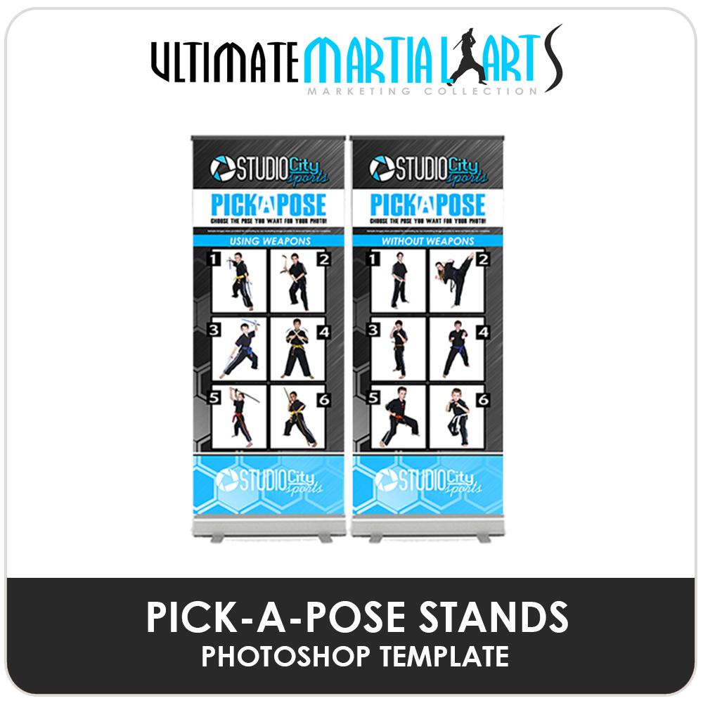 Pick-A-Pose Banner Stands - Ultimate Martial Arts Marketing-Photoshop Template - Photo Solutions