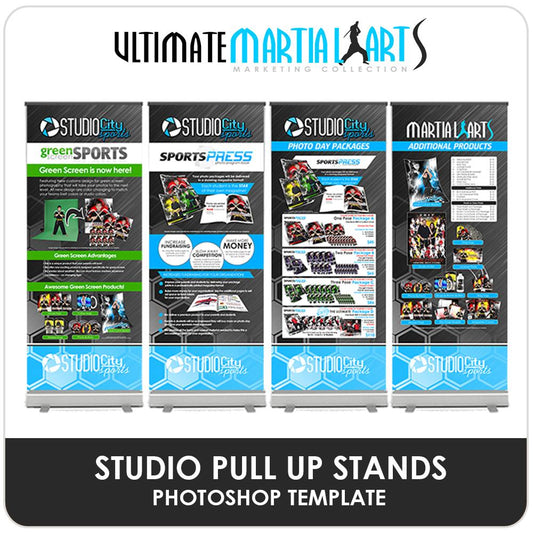 Studio Pull Up Banners - Ultimate Martial Arts Marketing-Photoshop Template - Photo Solutions