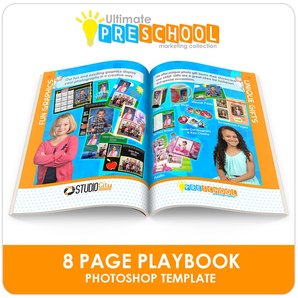 8 Page Photo Day Playbook - Ultimate PreSchool Marketing-Photoshop Template - Photo Solutions