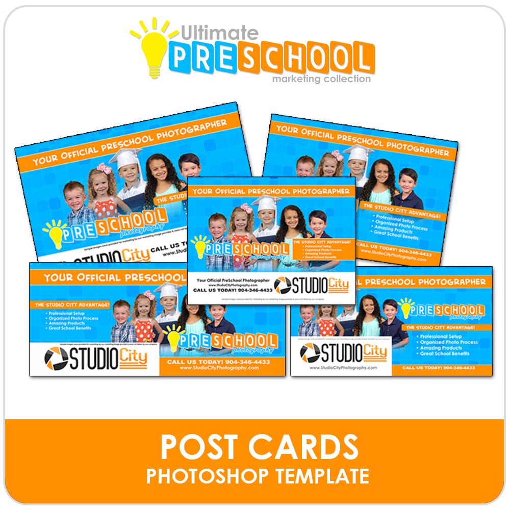 Post Card Mailers - Ultimate PreSchool Marketing-Photoshop Template - Photo Solutions