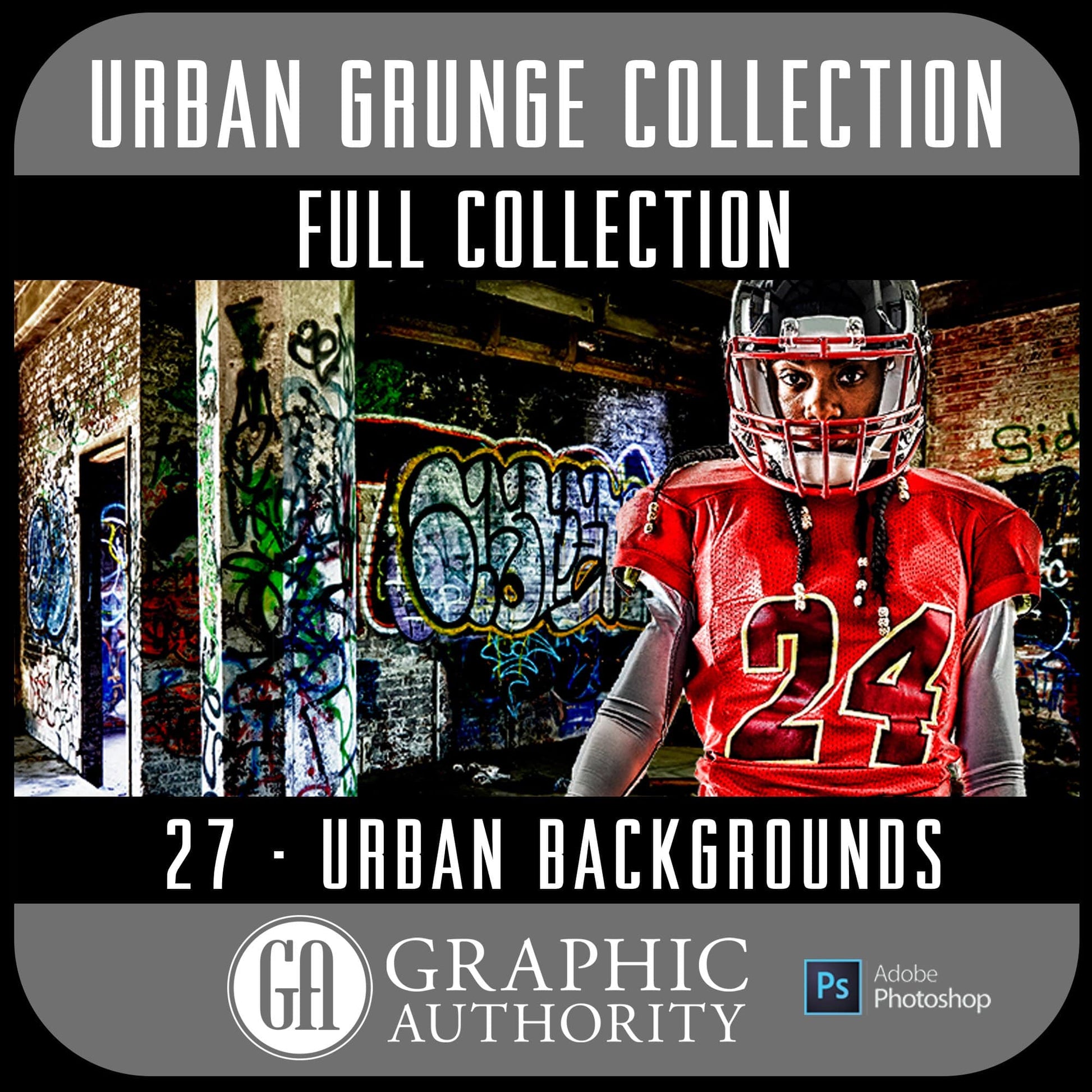 Urban Grunge - Backgrounds - Full Collection-Photoshop Template - Graphic Authority