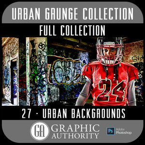 Urban Grunge - Backgrounds - Full Collection-Photoshop Template - Graphic Authority