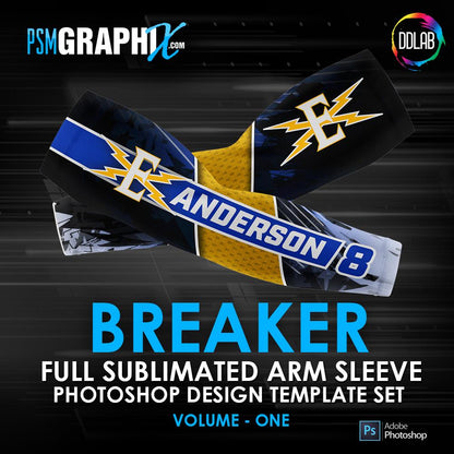 Breaker - V1 - Arm Sleeve Photoshop Template-Photoshop Template - PSMGraphix