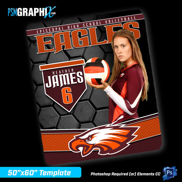 V1 - Honeycomb - 50"x60" Blanket Template-Photoshop Template - PSMGraphix